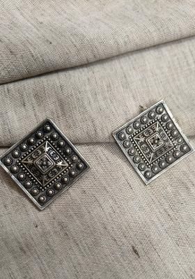 Silver Brass Earrings