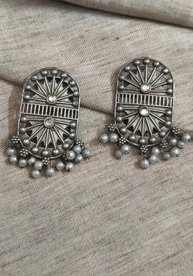 Silver Brass Earrings