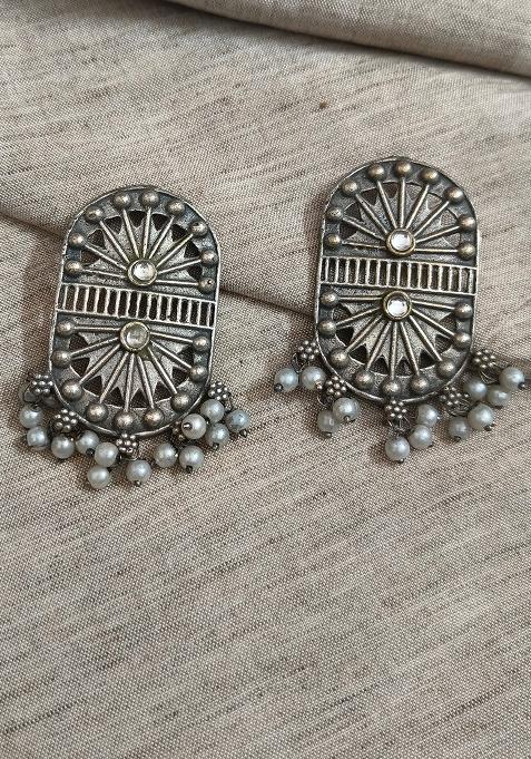 Silver Brass Earrings