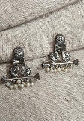 Silver Brass Earrings