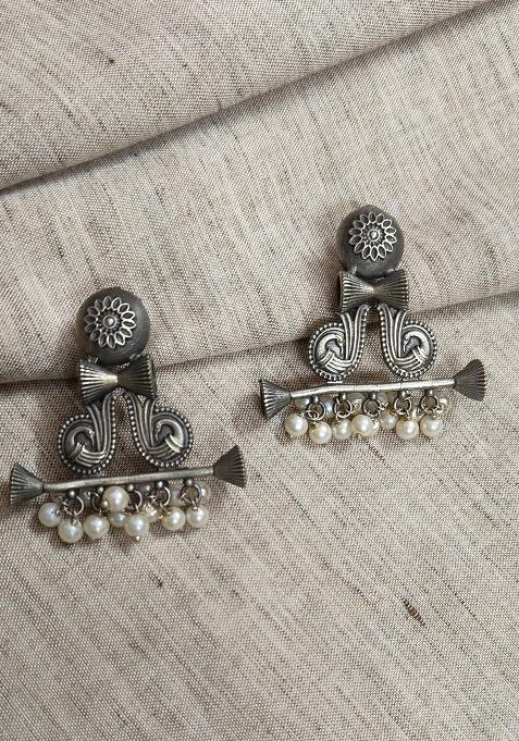 Silver Brass Earrings