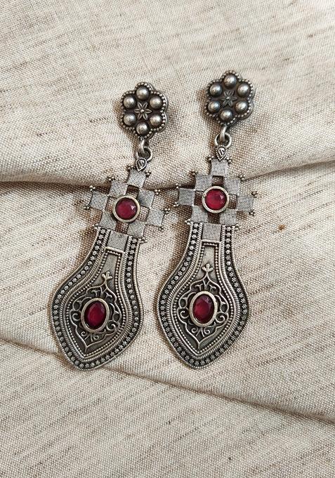 Silver Brass Earrings