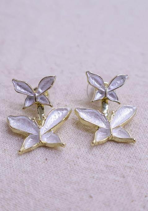 White  Stainless Steel Earring