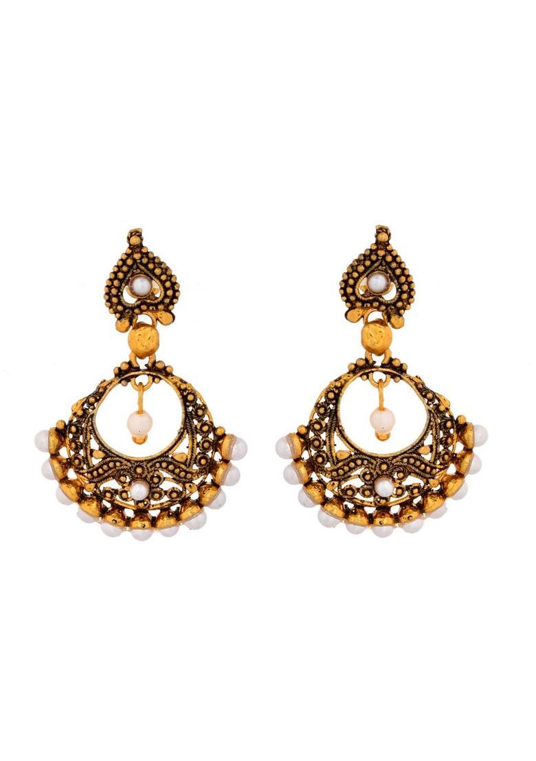 Gold Stainless Steel Earrings - Indya