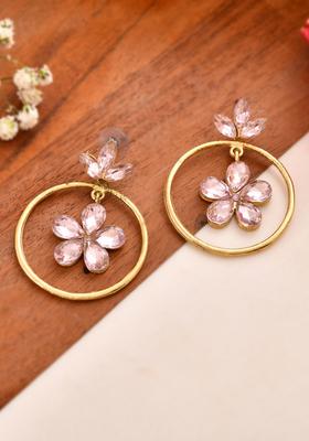 Pink Stainless Steel Earrings