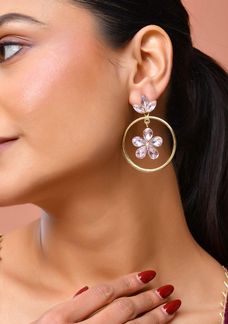 Pink Stainless Steel Earrings - Indya