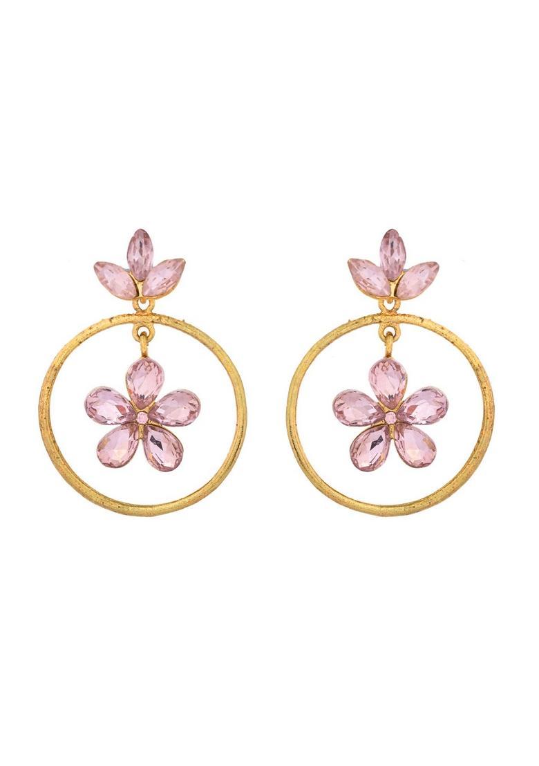 Pink Stainless Steel Earrings - Indya