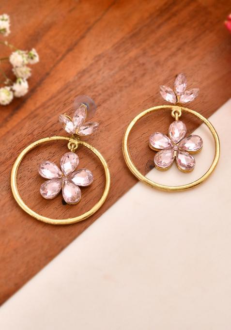 Pink Stainless Steel Earrings