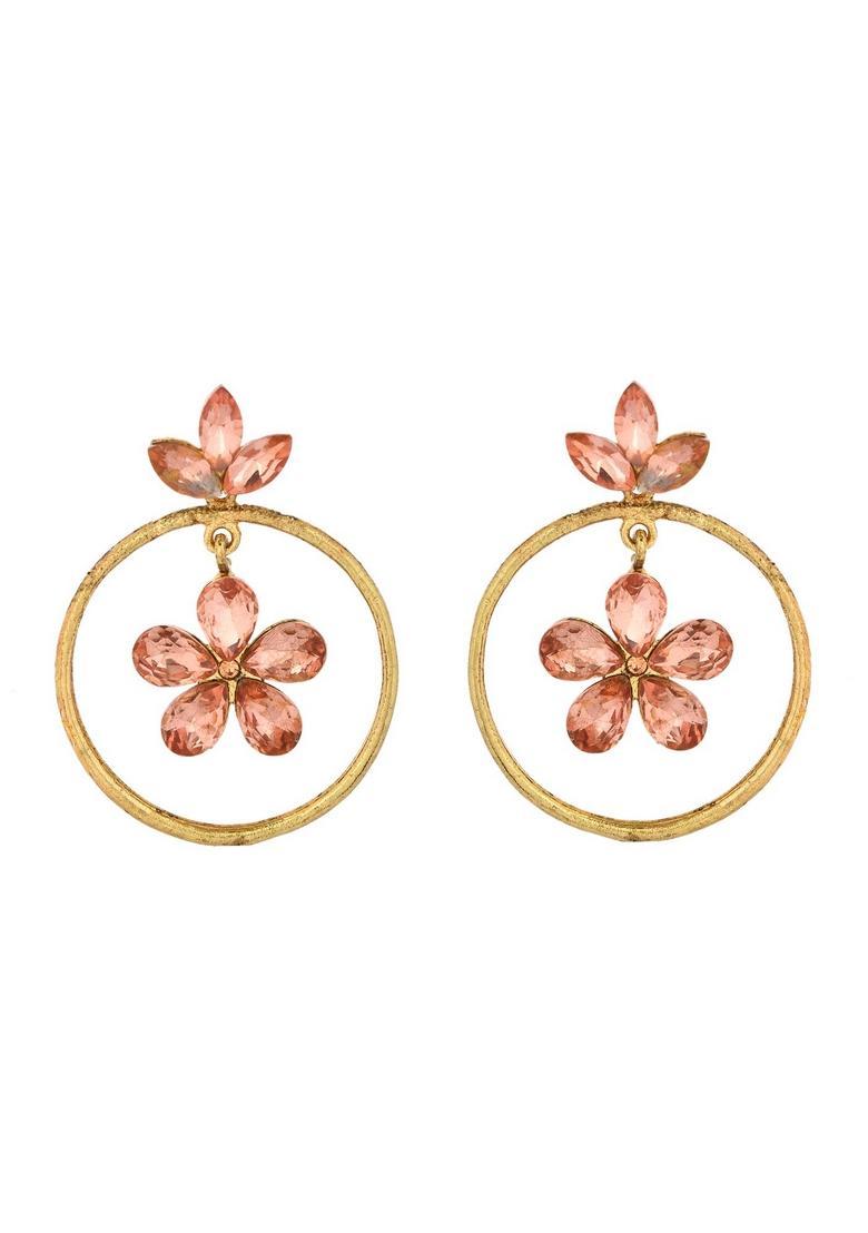 Peach Stainless Steel Earrings - Indya