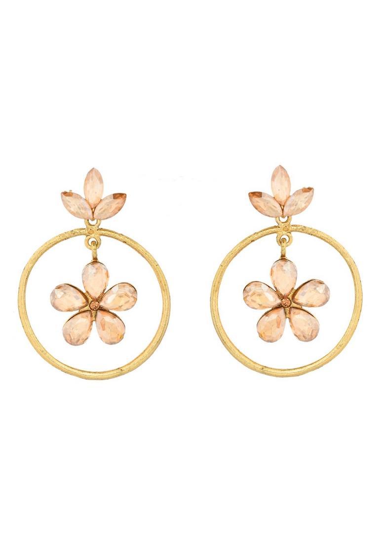 Brown Stainless Steel Earrings - Indya