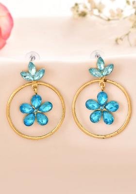 Blue Stainless Steel Earrings