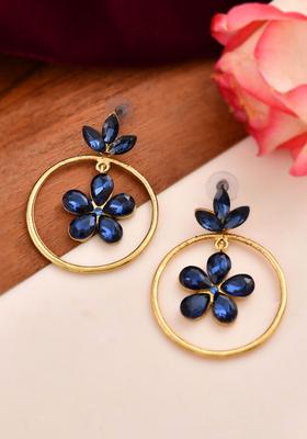 Blue Stainless Steel Earrings