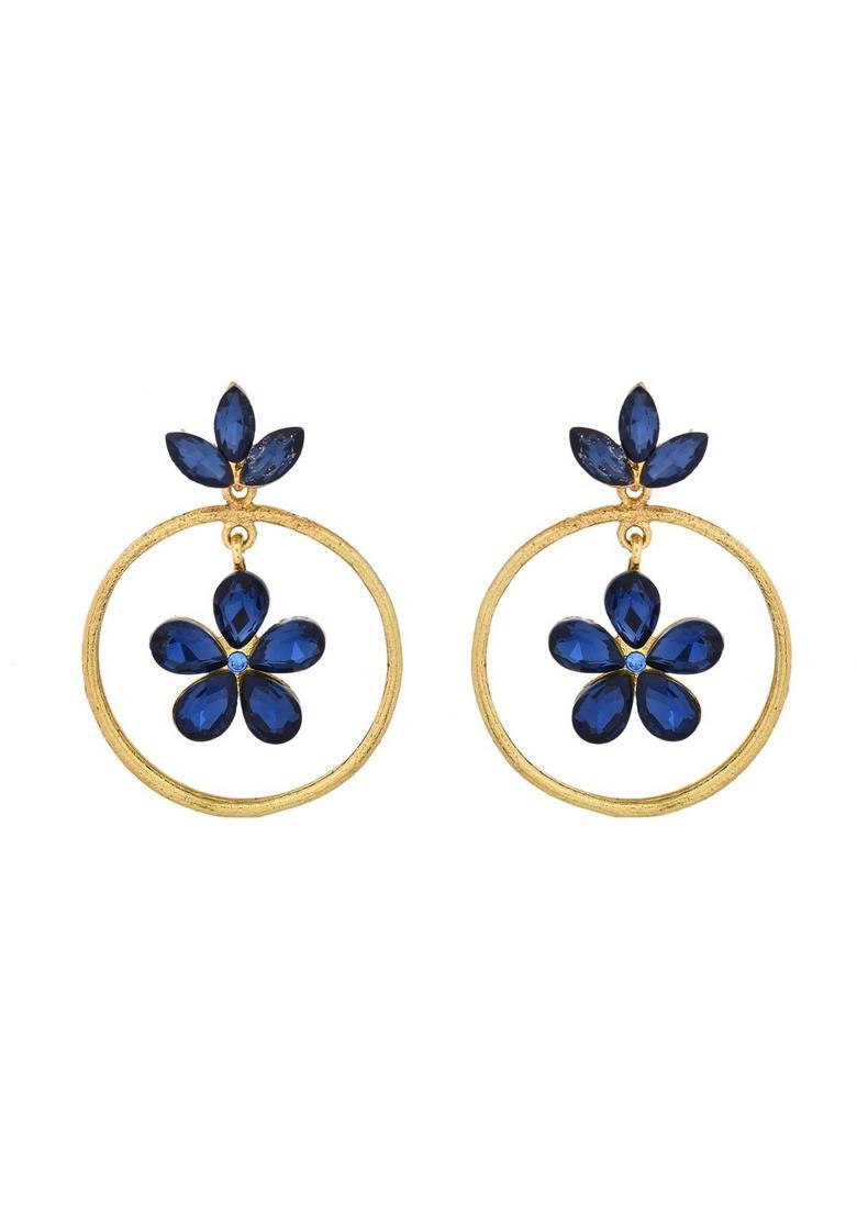 Blue Stainless Steel Earrings - Indya