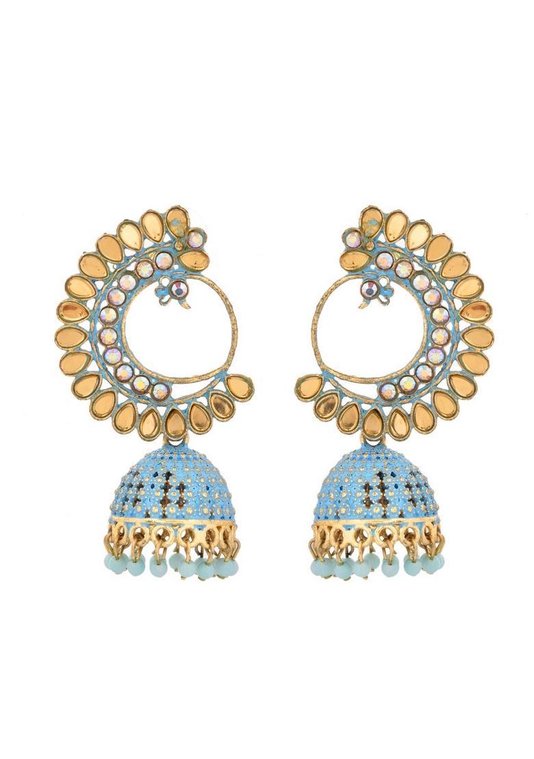 Blue Stainless Steel Earrings - Indya