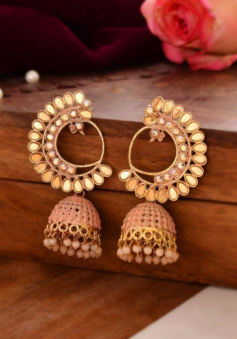 Peach Stainless Steel Earrings