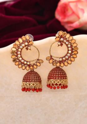 Red Stainless Steel Earrings