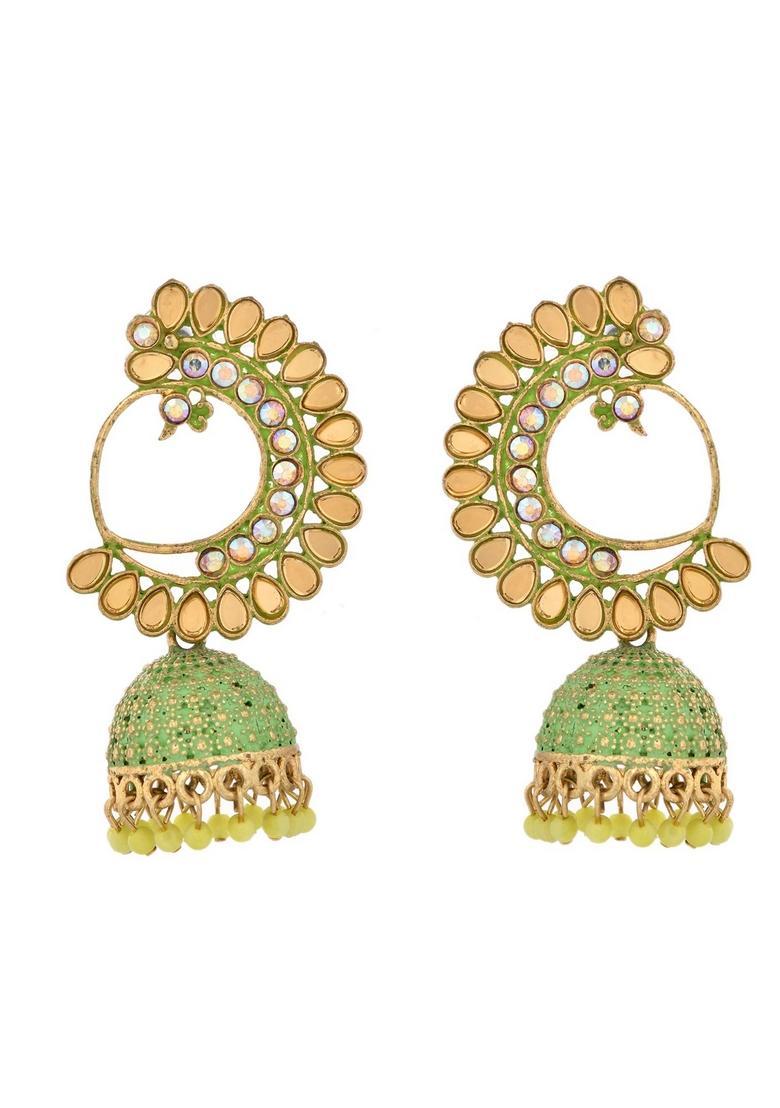 Mint Green Stainless Steel Earrings - Indya
