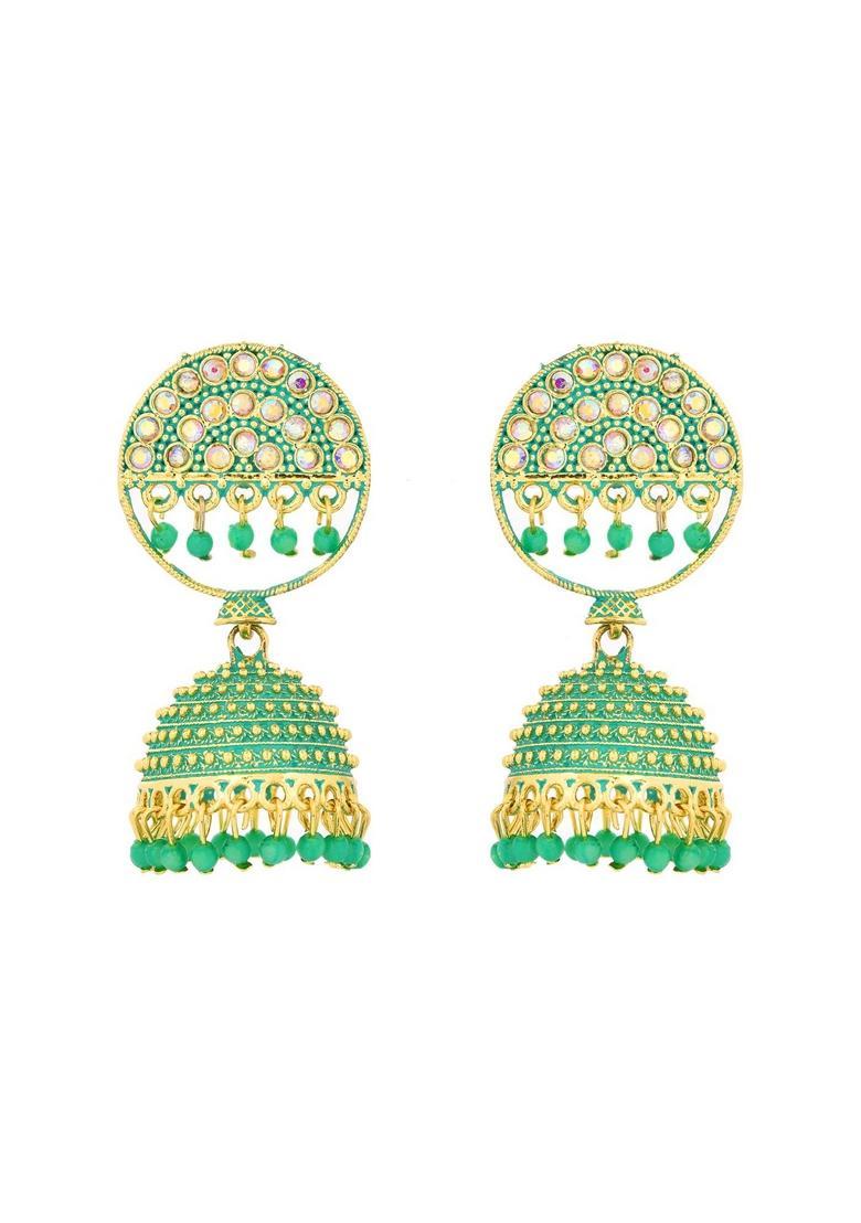 Sea Green Stainless Steel Earrings - Indya