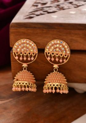 Pink Stainless Steel Earrings