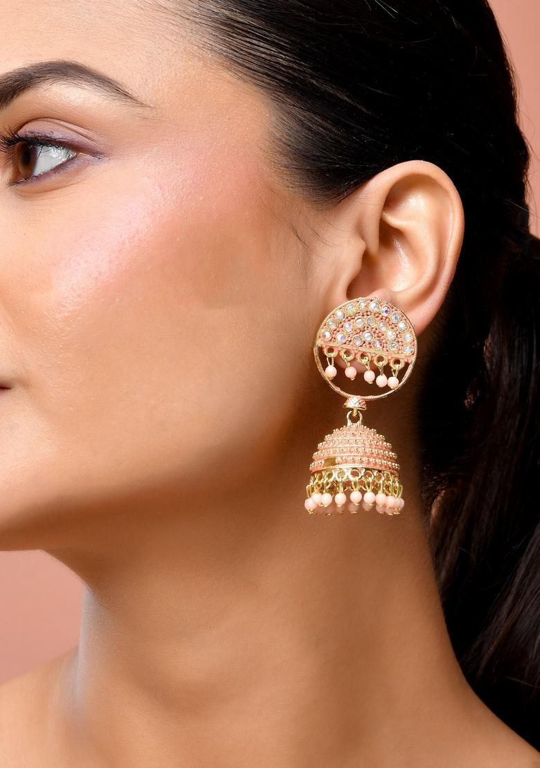 Pink Stainless Steel Earrings - Indya