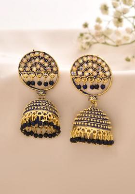 Blue Stainless Steel Earrings