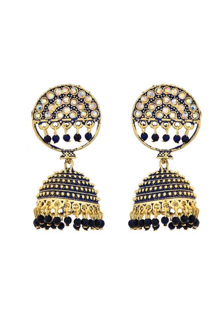 Blue Stainless Steel Earrings - Indya