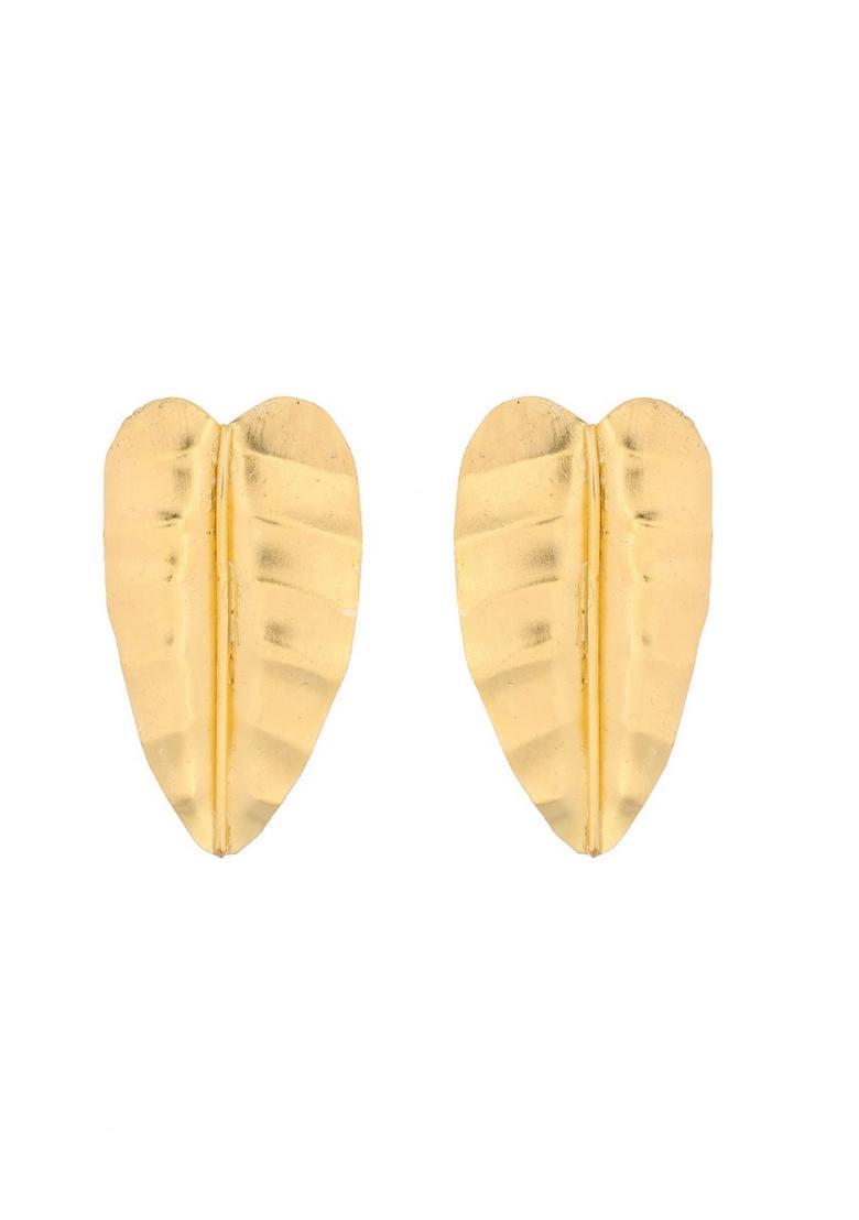 Gold Stainless Steel Earrings - Indya