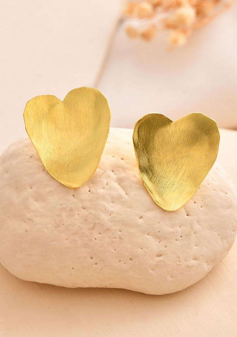 Gold Stainless Steel Earrings - Indya