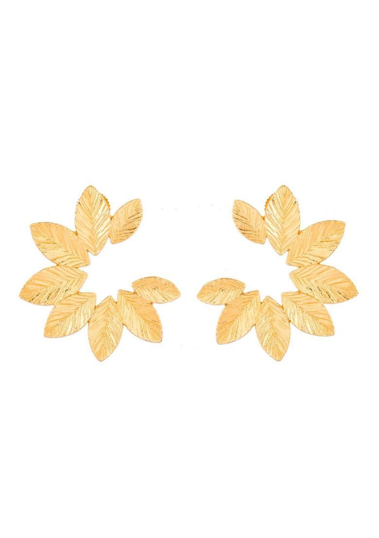 Gold Stainless Steel Earrings - Indya