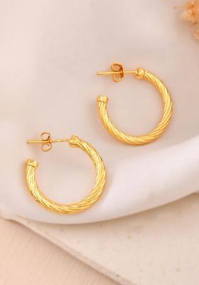 Gold Stainless Steel Earrings