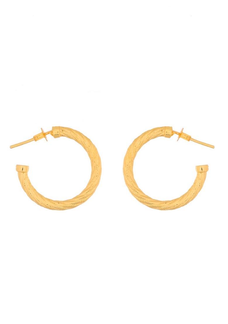 Gold Stainless Steel Earrings - Indya