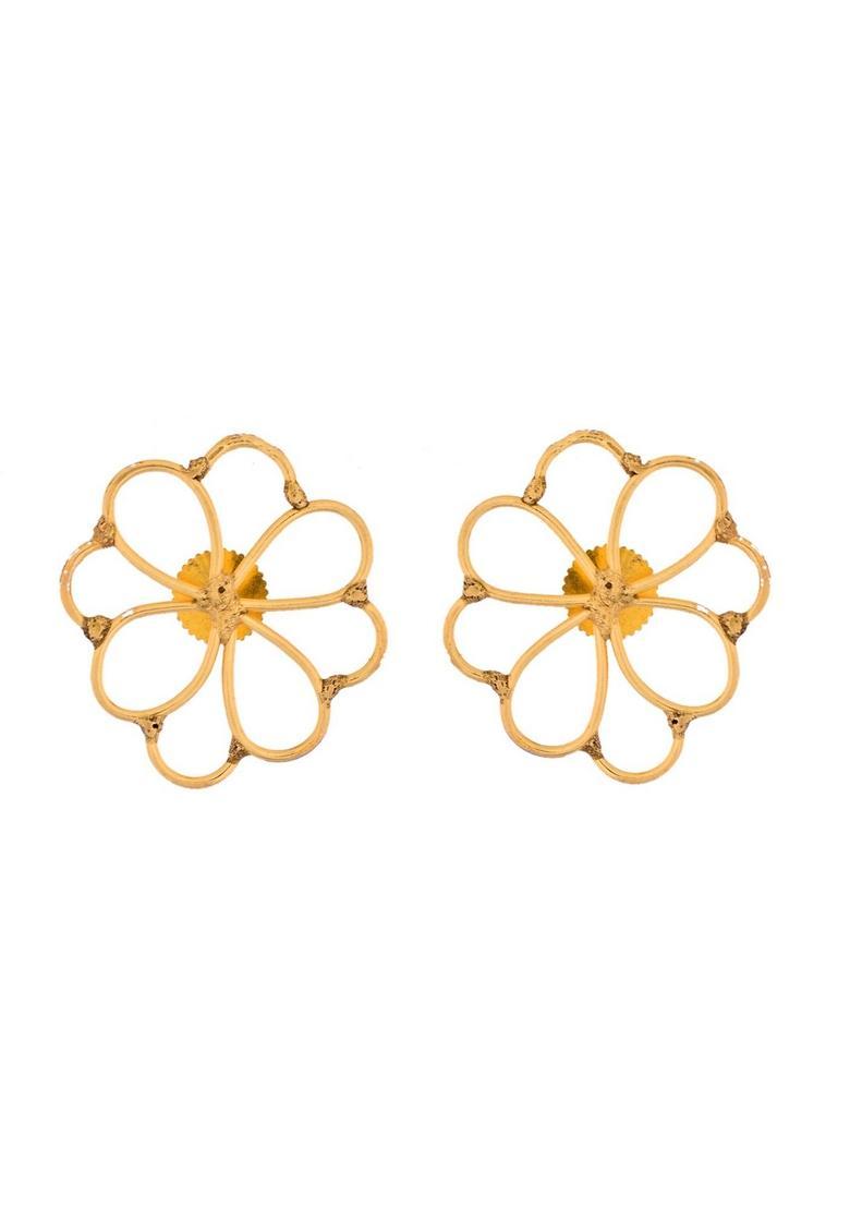 Gold Stainless Steel Earrings - Indya