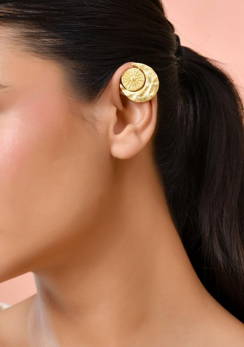 Gold Stainless Steel Earrings - Indya