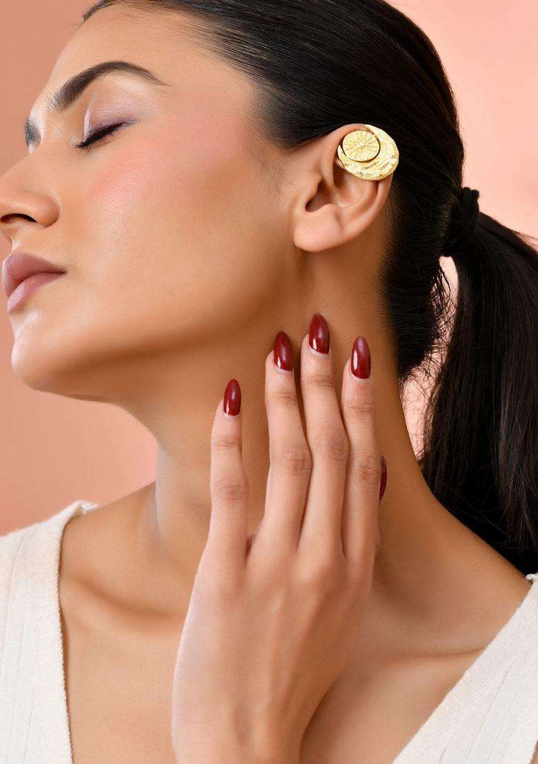 Gold Stainless Steel Earrings - Indya