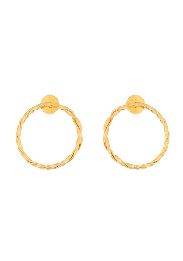 Gold Stainless Steel Earrings - Indya
