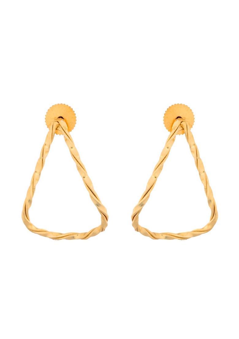Gold Stainless Steel Earrings - Indya