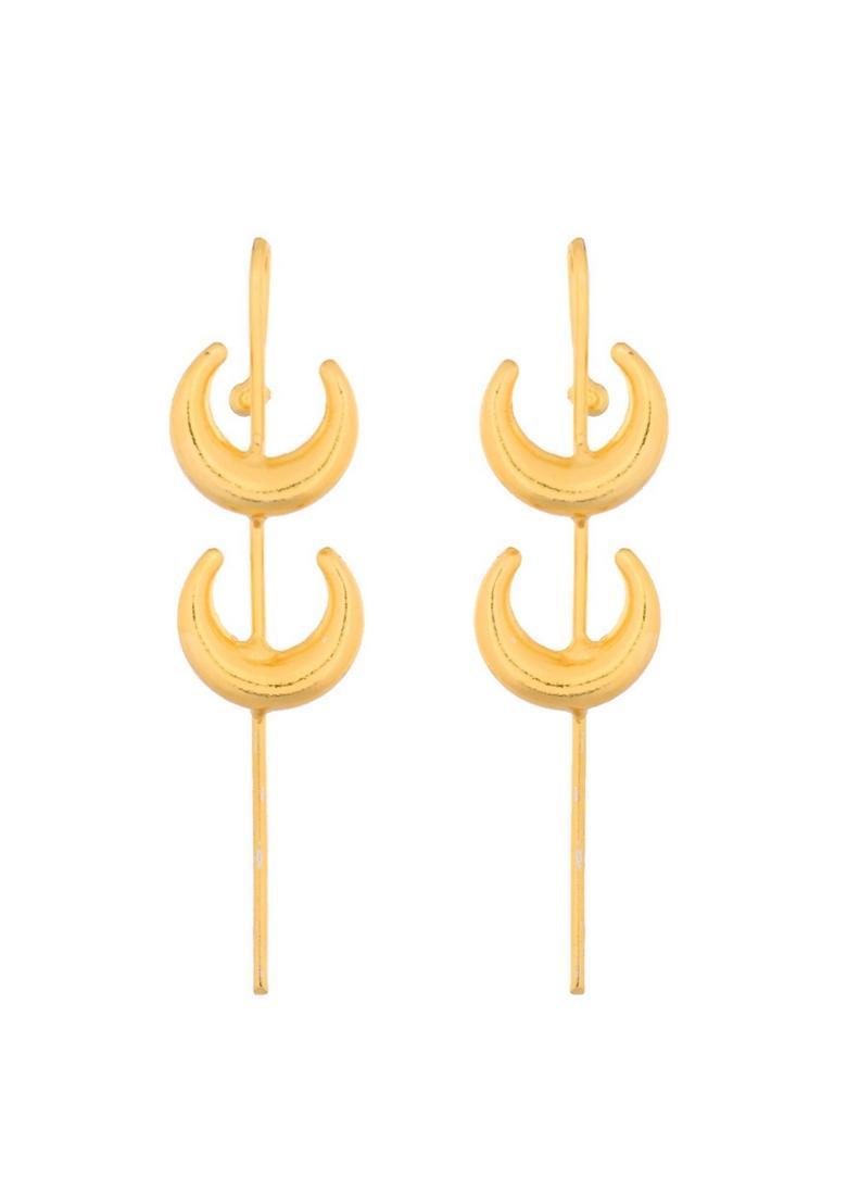 Gold Stainless Steel Earrings - Indya