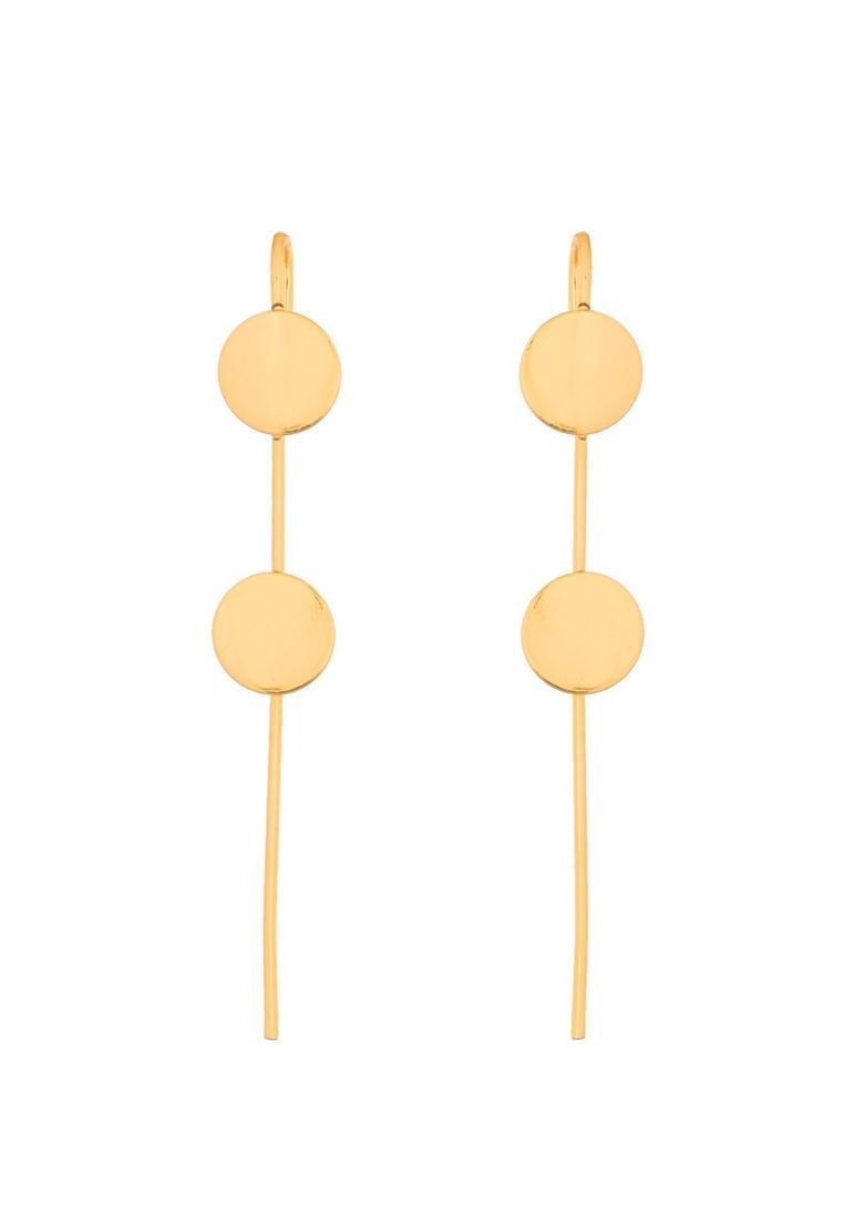 Gold Stainless Steel Earrings - Indya