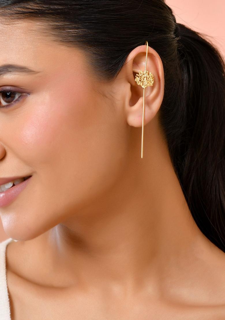Gold Stainless Steel Earrings - Indya