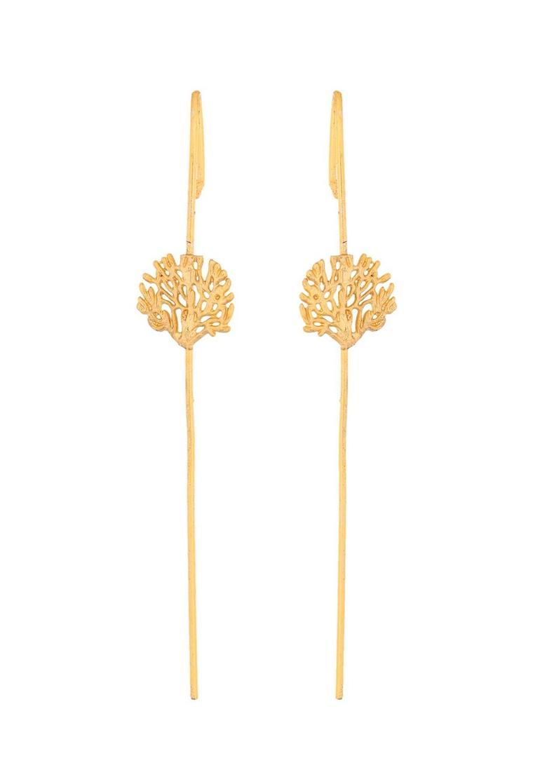Gold Stainless Steel Earrings - Indya