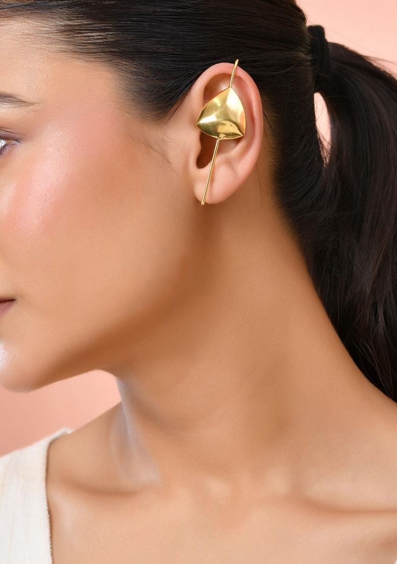 Gold Stainless Steel Earrings - Indya