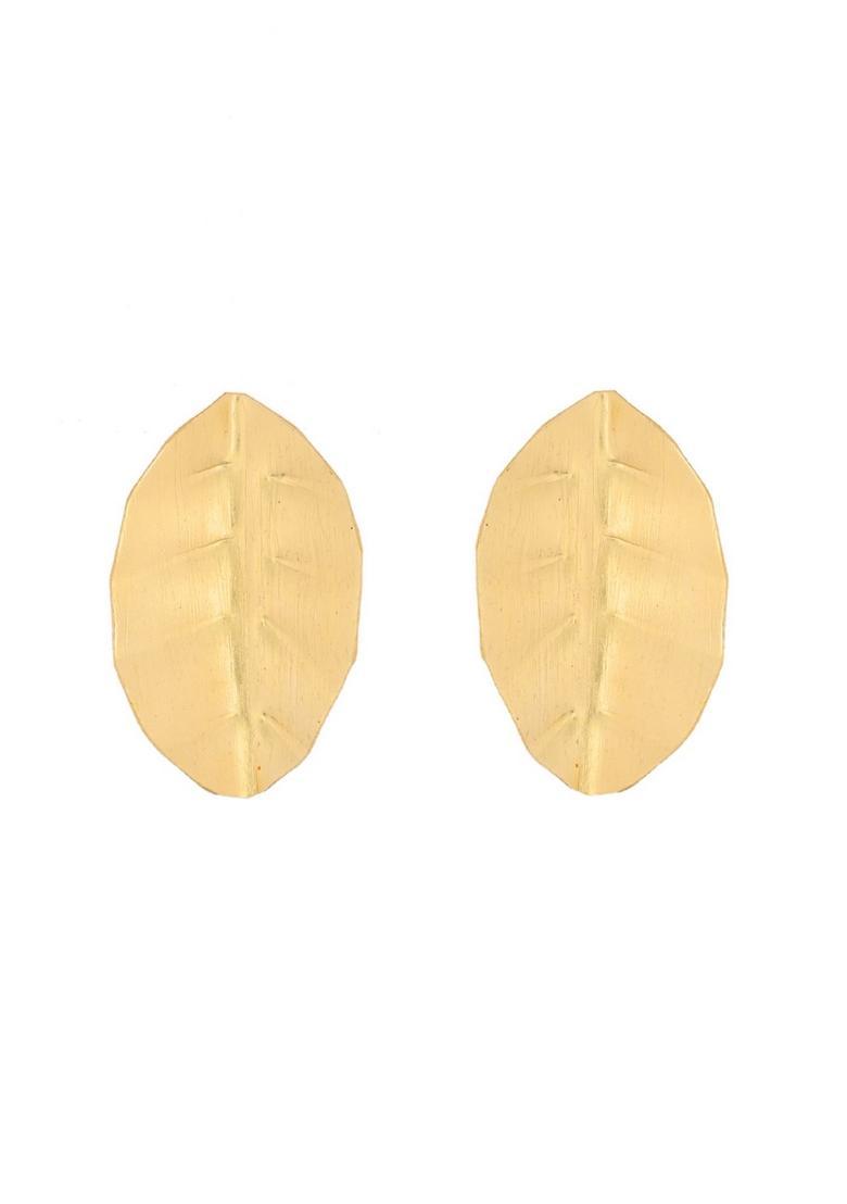Gold Stainless Steel Earrings - Indya