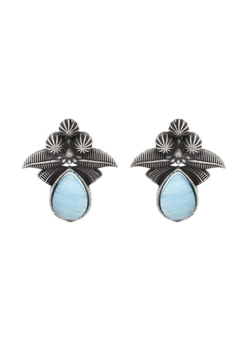 Blue Stainless Steel Earrings - Indya