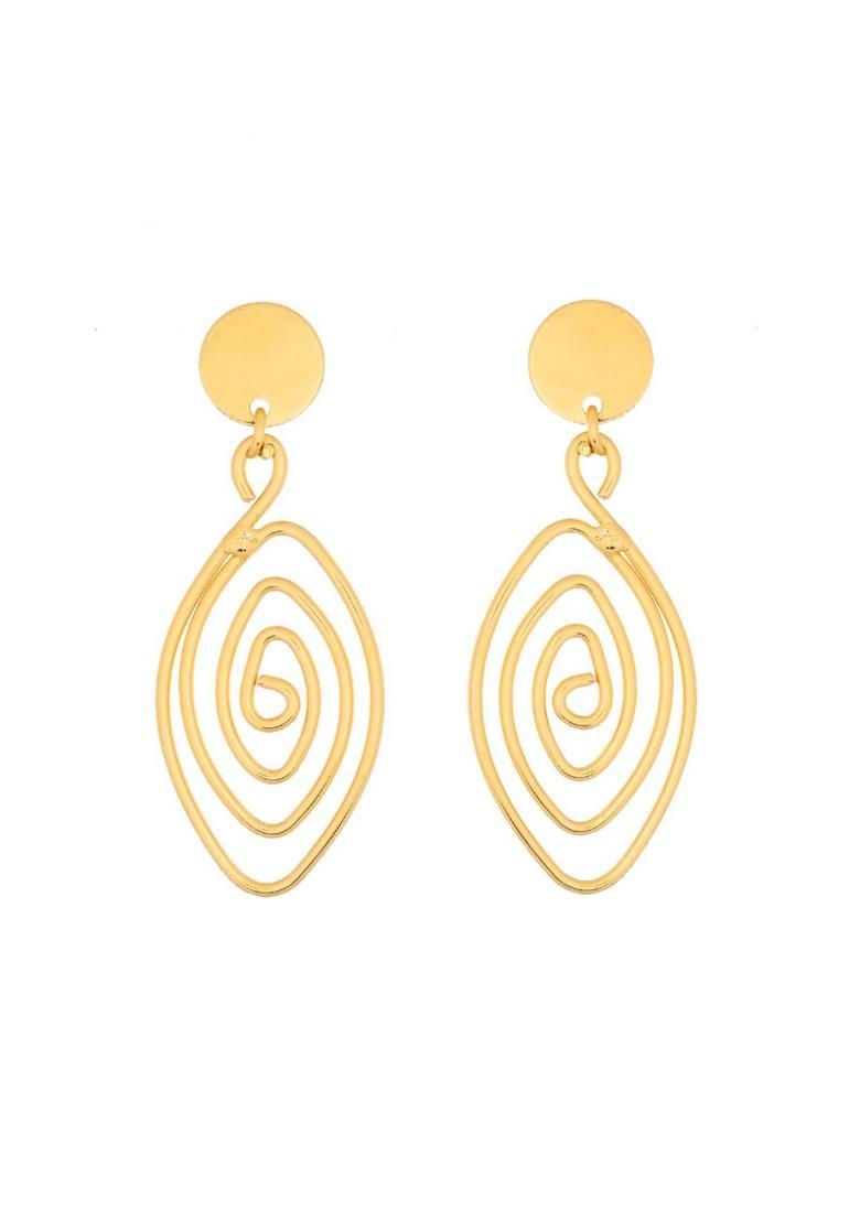 Gold Stainless Steel Earrings - Indya