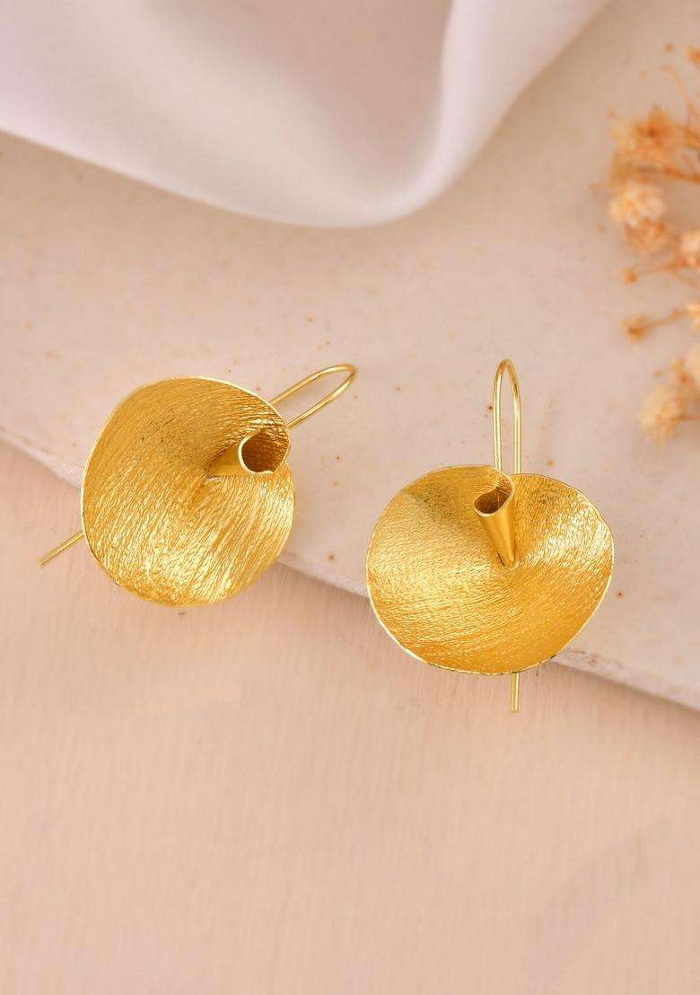 Gold Stainless Steel Earrings - Indya