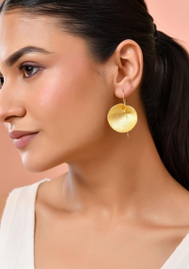 Gold Stainless Steel Earrings - Indya