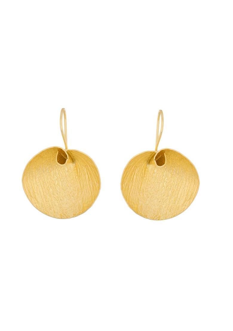 Gold Stainless Steel Earrings - Indya