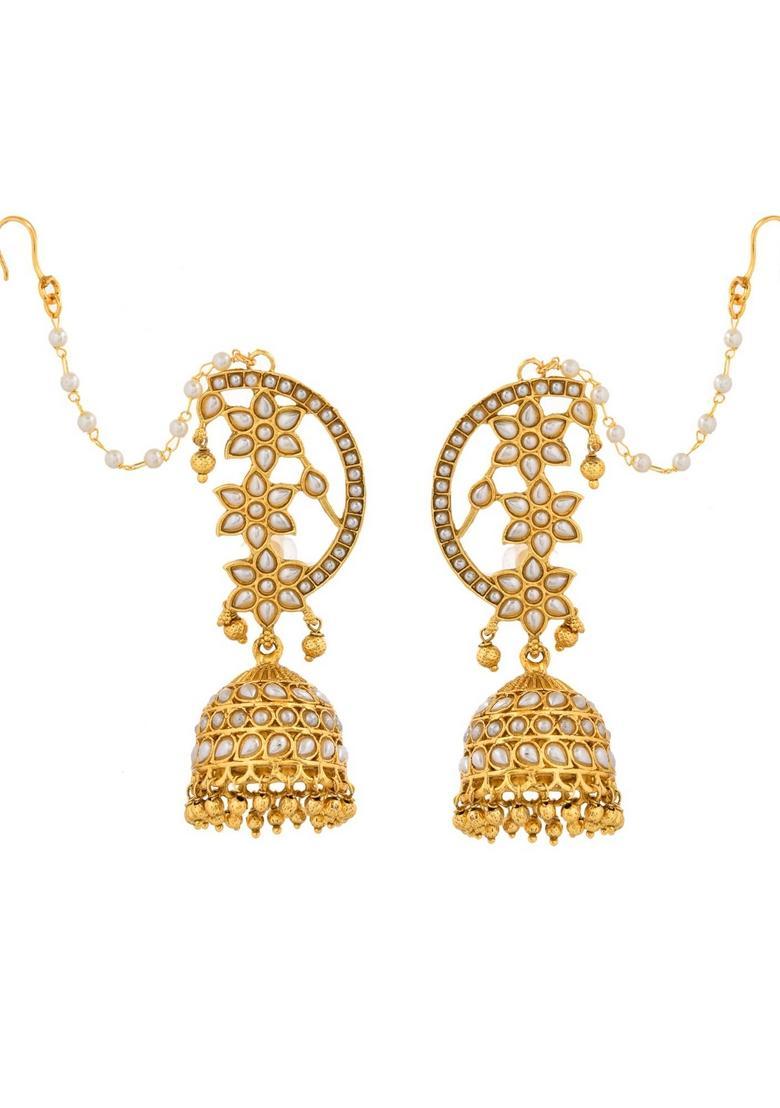 White Stainless Steel Earrings - Indya