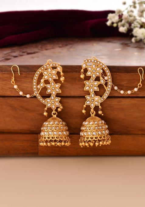 White Stainless Steel Earrings