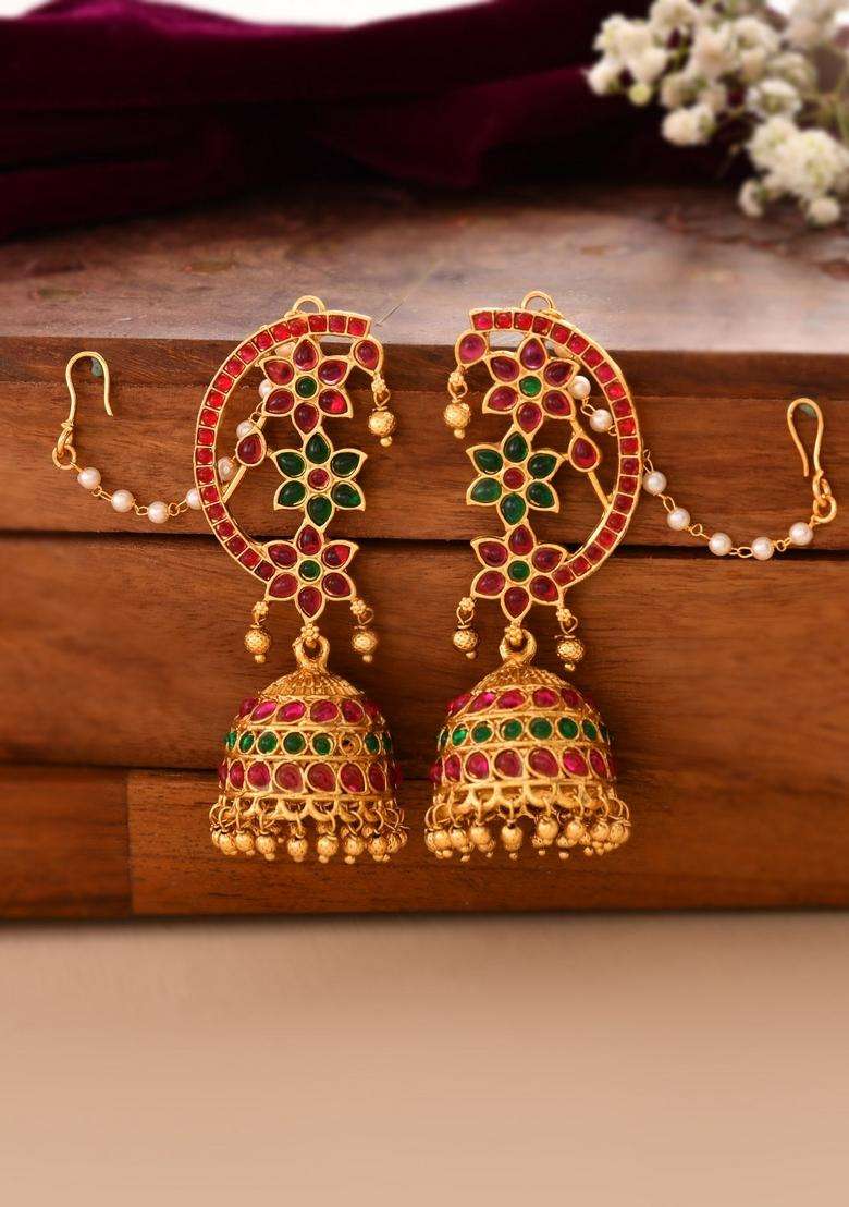 Red Stainless Steel Earrings - Indya